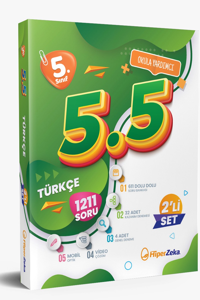 5. Sınıf 5.5 Türkçe Soru Bankası ve Deneme Kitabı - Hiper Zeka