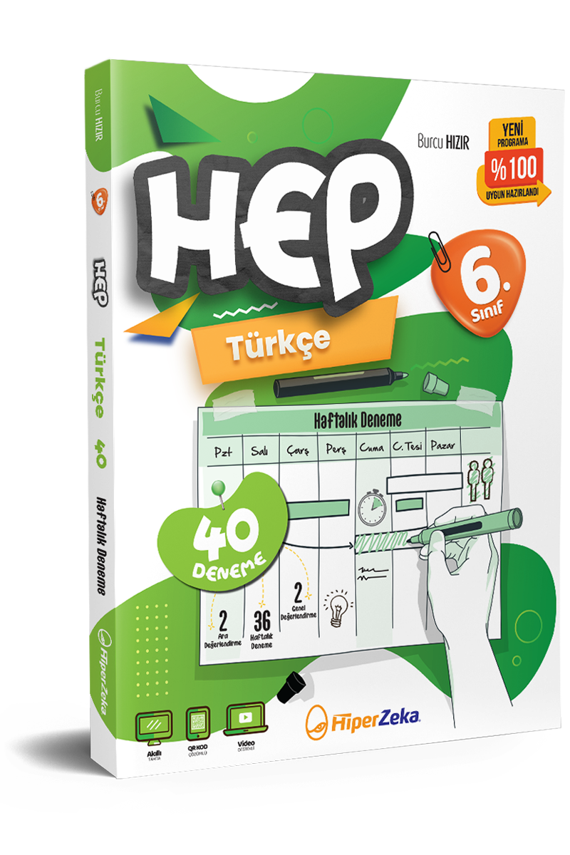 2026 6. Sınıf Haftalık HEP Türkçe 40 Deneme | Mustafa KAFA - Hiper